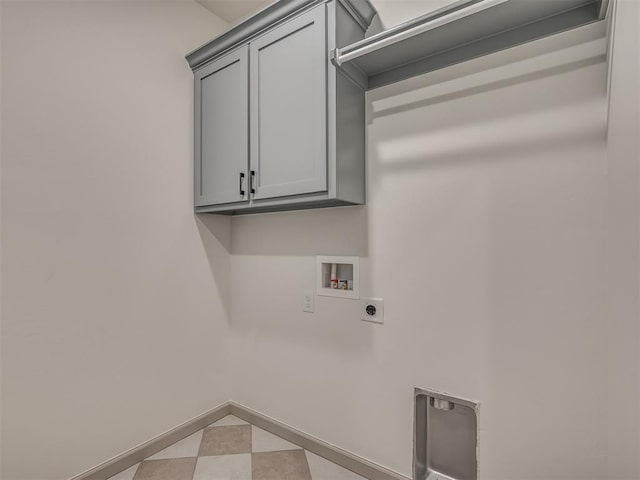 6609 NW 147th St, Oklahoma City, OK 73142 - laundry room with electric dryer hookup, washer hookup, and cabinet space