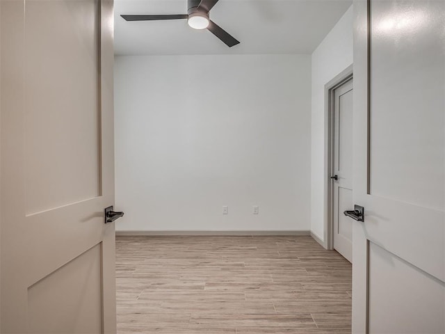 6609 NW 147th St, Oklahoma City, OK 73142 - empty room featuring light wood-type flooring and ceiling fan