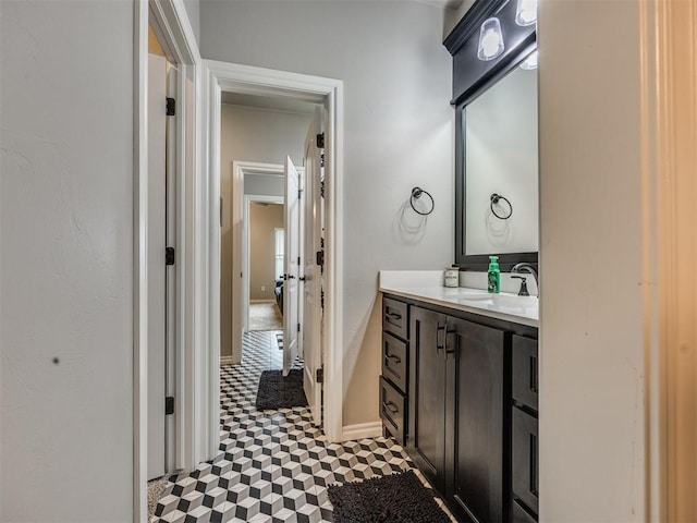 4000 Timber Creek Way, Moore, OK 73165 - bathroom with vanity and baseboards