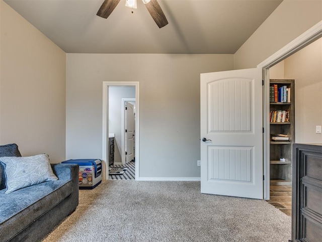 4000 Timber Creek Way, Moore, OK 73165 - sitting room with carpet and a ceiling fan