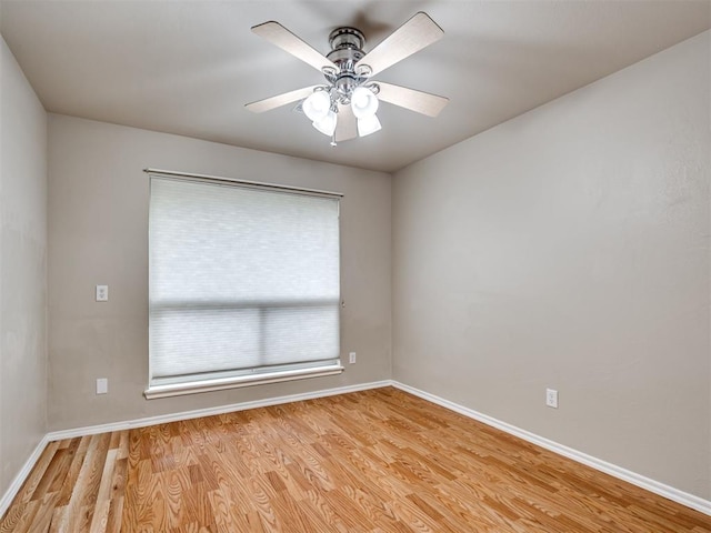 10808 Cheshire Ct, Yukon, OK 73099 - spare room featuring light wood-style floors and ceiling fan