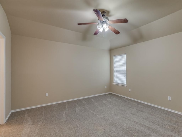 4513 SE 79th Ter, Oklahoma City, OK 73135 - carpeted empty room featuring a ceiling fan and vaulted ceiling
