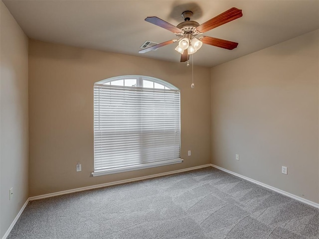 4513 SE 79th Ter, Oklahoma City, OK 73135 - carpeted empty room featuring ceiling fan and baseboards