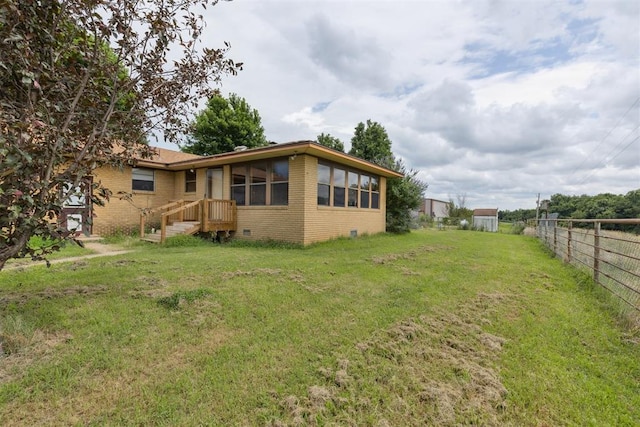 104951 S 3440th Rd, Meeker, OK 74855 - back of house with crawl space and brick siding