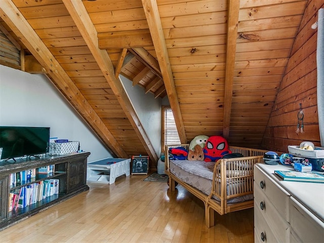 15701 S Pennsylvania Ave, Oklahoma City, OK 73170 - bedroom featuring wood ceiling and light wood-type flooring