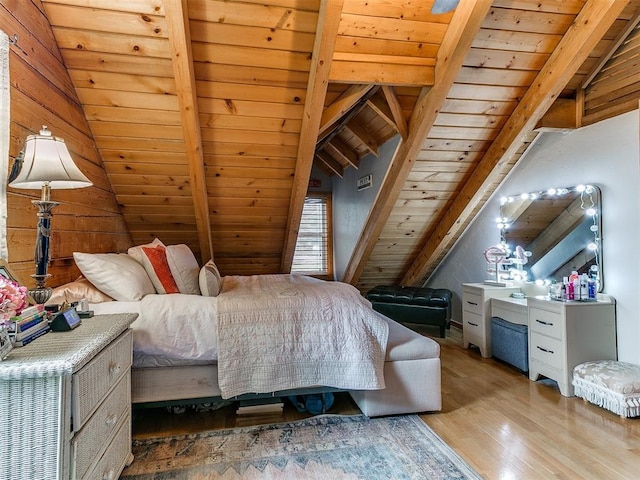 15701 S Pennsylvania Ave, Oklahoma City, OK 73170 - bedroom with light wood-type flooring and wood ceiling