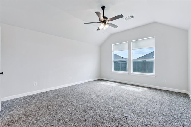 808 Scully Rd, Yukon, OK 73099 - bonus room featuring lofted ceiling, carpet floors, and ceiling fan