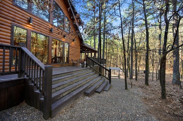 123 Hemlock Grove Rd, Hochatown, OK 74728 - view of wooden deck