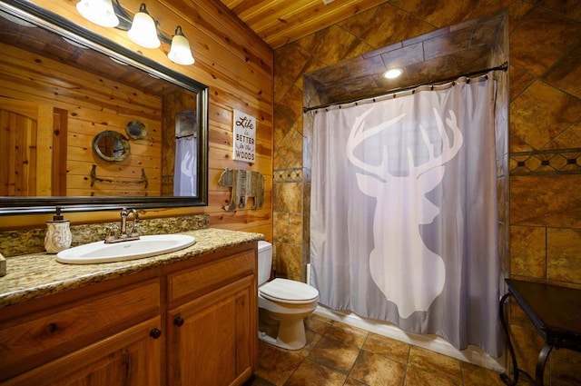 123 Hemlock Grove Rd, Hochatown, OK 74728 - full bath featuring vanity and wooden walls