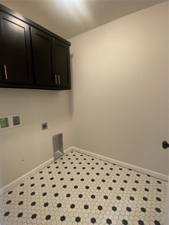 12616 NW 4th St, Yukon, OK 73099 - washroom with electric dryer hookup and cabinet space