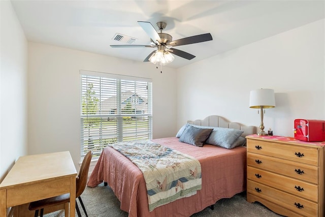 15921 Bison Dr, Moore, OK 73170 - carpeted bedroom featuring ceiling fan