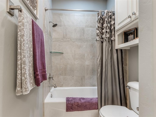 13308 NW 6th St, Yukon, OK 73099 - bathroom with shower / bath combination with curtain and toilet