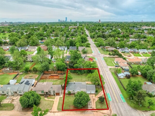 720 NW 49th St, Oklahoma City, OK 73118 - aerial view of residential area featuring property boundaries highlighted