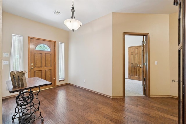14601 Billy Dr, Edmond, OK 73034 - entryway featuring dark wood-type flooring