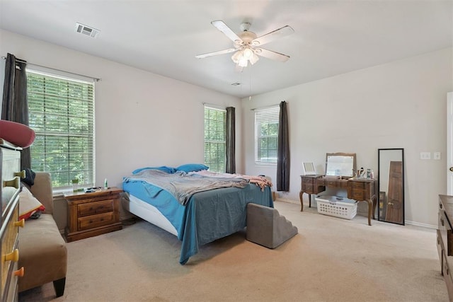 14601 Billy Dr, Edmond, OK 73034 - carpeted bedroom featuring ceiling fan