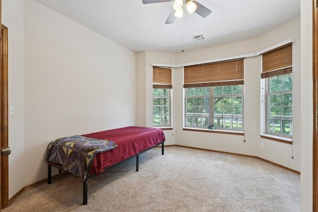14601 Billy Dr, Edmond, OK 73034 - bedroom with carpet and ceiling fan