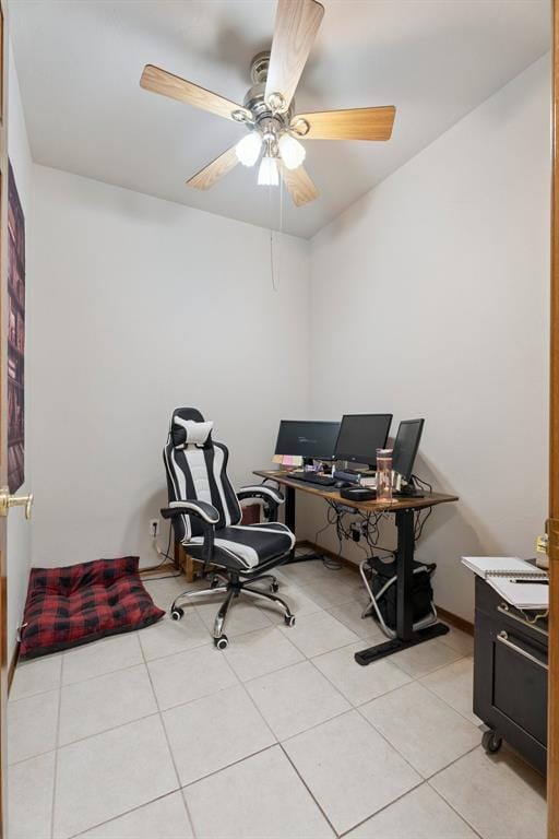 14601 Billy Dr, Edmond, OK 73034 - office space with light tile patterned flooring and a ceiling fan