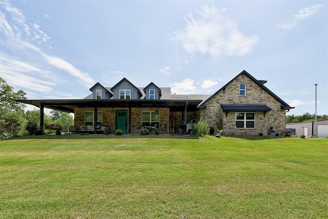 14716 Turkey Hills Rd, Newalla, OK 74857 - view of front of property with a front yard