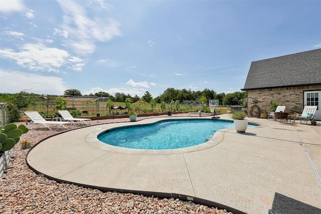 14716 Turkey Hills Rd, Newalla, OK 74857 - view of swimming pool featuring a patio