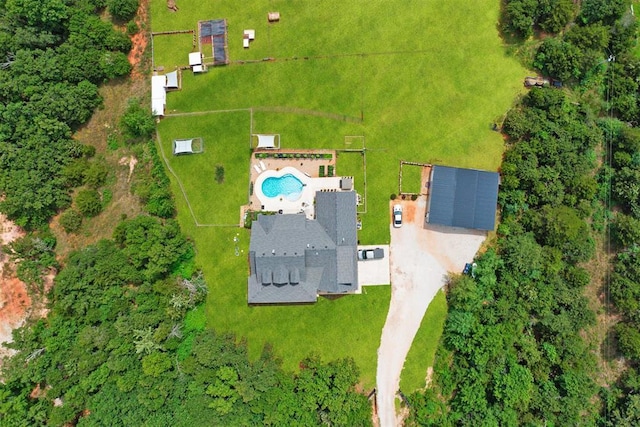 14716 Turkey Hills Rd, Newalla, OK 74857 - drone / aerial view of a pool