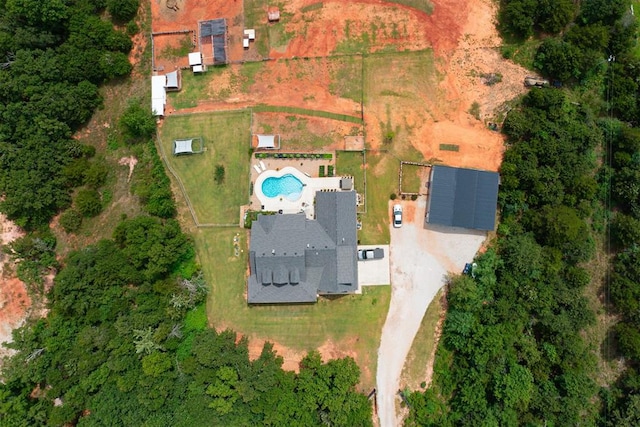 14716 Turkey Hills Rd, Newalla, OK 74857 - drone / aerial view of a pool