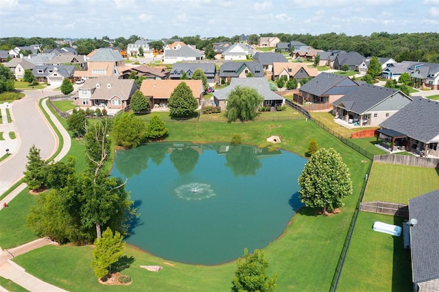 7600 Walk In The Park Dr, Edmond, OK 73034 - aerial perspective of suburban area featuring a large body of water