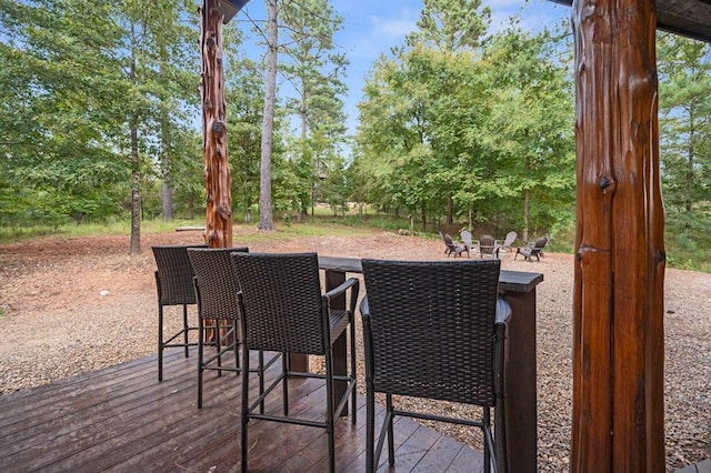 25 Paint Horse Cir, Broken Bow, OK 74728 - view of patio / terrace featuring view of wooded area