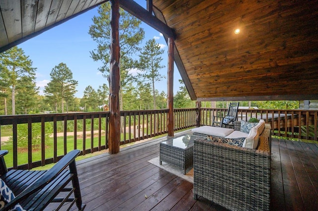 25 Paint Horse Cir, Broken Bow, OK 74728 - view of wooden terrace