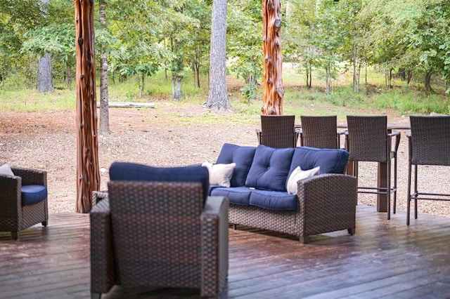 25 Paint Horse Cir, Broken Bow, OK 74728 - deck with an outdoor living space