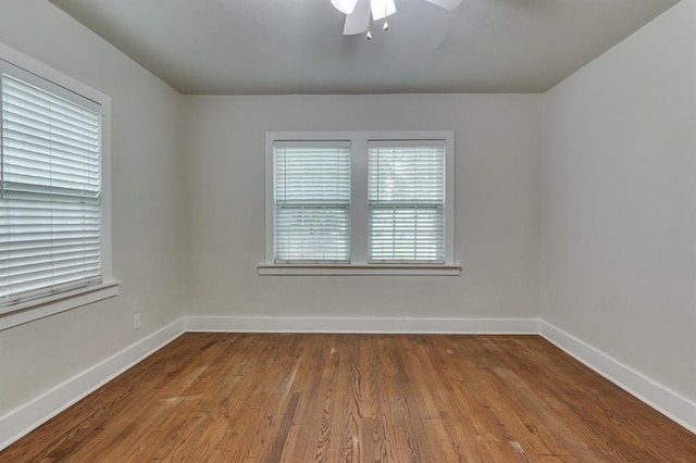 2524 NW 15th St, Oklahoma City, OK 73107 - spare room with a ceiling fan and wood finished floors