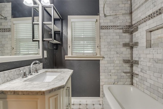 2524 NW 15th St, Oklahoma City, OK 73107 - bathroom featuring vanity, plenty of natural light, and shower / tub combination