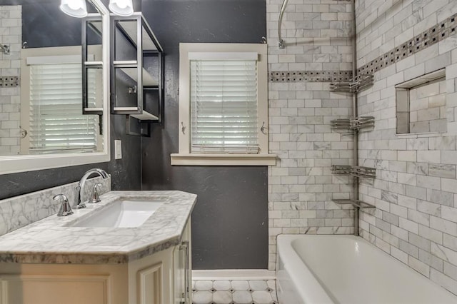 2524 NW 15th St, Oklahoma City, OK 73107 - bathroom with vanity and washtub / shower combination