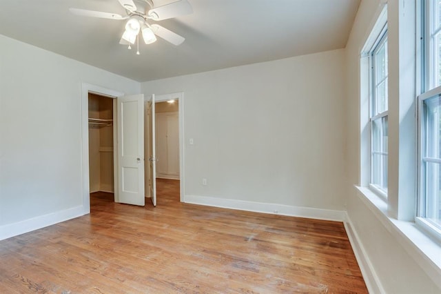 2524 NW 15th St, Oklahoma City, OK 73107 - unfurnished bedroom featuring light wood-style floors, a closet, and ceiling fan