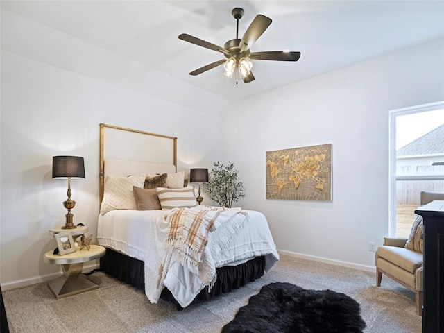 408 Nantucket Blvd, Norman, OK 73071 - carpeted bedroom with baseboards and a ceiling fan