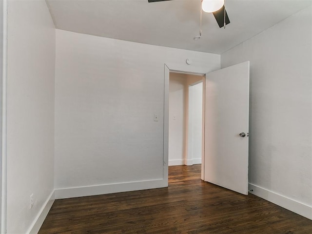 2016 Hardin Dr, Oklahoma City, OK 73111 - empty room with ceiling fan and wood finished floors