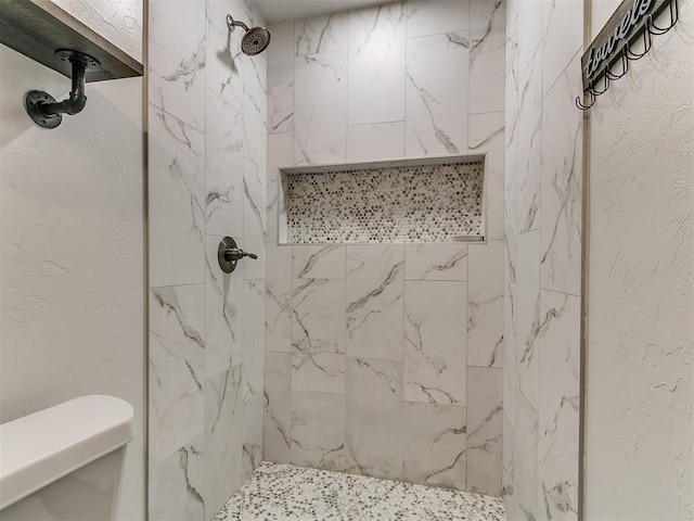 2016 Hardin Dr, Oklahoma City, OK 73111 - bathroom with toilet and a tile shower