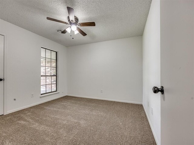 8317 Curtis Ter, Oklahoma City, OK 73132 - carpeted empty room featuring a textured ceiling and ceiling fan