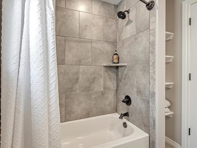 18716 Lazy Grove Dr, Edmond, OK 73012 - full bathroom with shower / bathtub combination with curtain