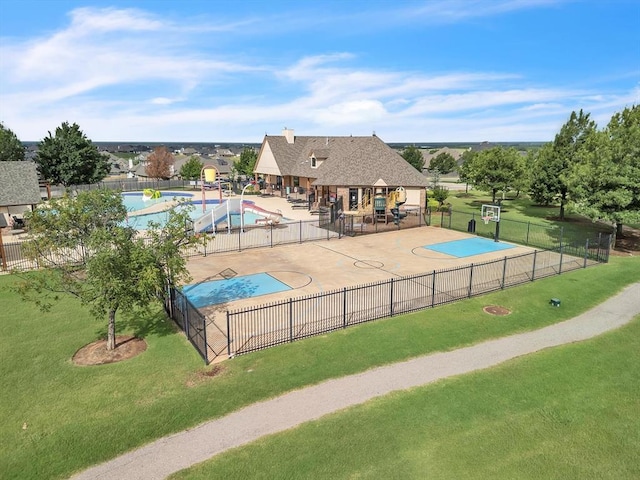18716 Lazy Grove Dr, Edmond, OK 73012 - community pool featuring a patio area