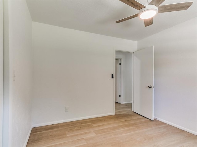 502 Walnut Ave, Yukon, OK 73099 - spare room with ceiling fan and light wood finished floors
