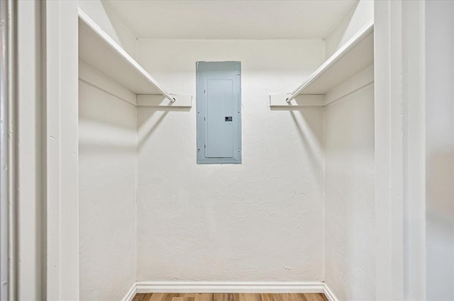 908 NW 12th St, Moore, OK 73160 - walk in closet with electric panel and wood finished floors