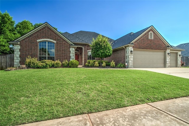 1704 NW 171st St, Edmond, OK 73012 - single story home featuring driveway, brick siding, and an attached garage