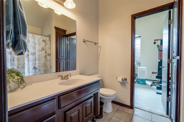1704 NW 171st St, Edmond, OK 73012 - full bathroom featuring vanity and tile patterned flooring