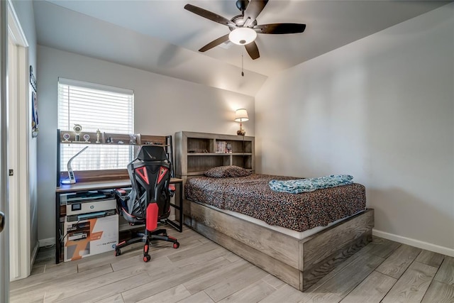 18445 Austin Pl, Edmond, OK 73012 - bedroom featuring wood finished floors and ceiling fan