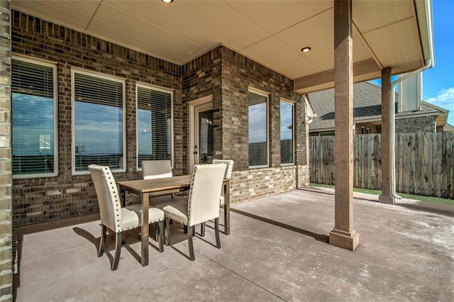 18445 Austin Pl, Edmond, OK 73012 - view of patio featuring outdoor dining area