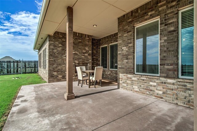 18445 Austin Pl, Edmond, OK 73012 - view of patio featuring outdoor dining space