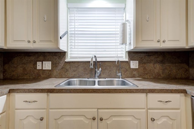 3725 N Grant Ave, Bethany, OK 73008 - kitchen with white cabinets and decorative backsplash