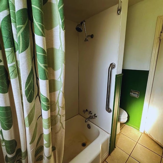 701 S 18th St, Clinton, OK 73601 - full bathroom with shower / bathtub combination with curtain and tile patterned floors