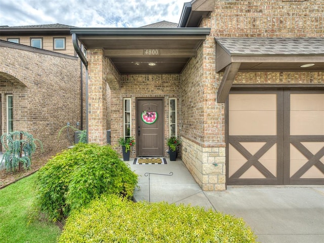4800 Stelens Ct, Norman, OK 73071 - entrance to property with brick siding and a shingled roof