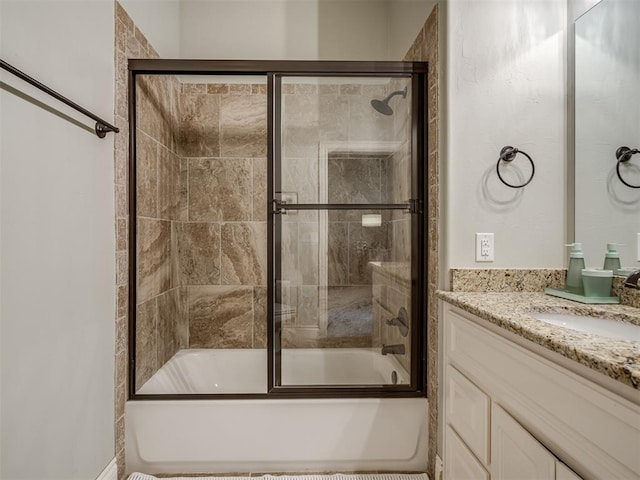 4800 Stelens Ct, Norman, OK 73071 - full bathroom featuring combined bath / shower with glass door and vanity